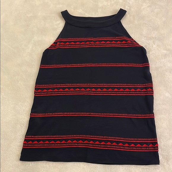 3 for $25! J. Jill Navy blue High Neck Sleeveless Top, size XS‎ - Picture 1 of 5